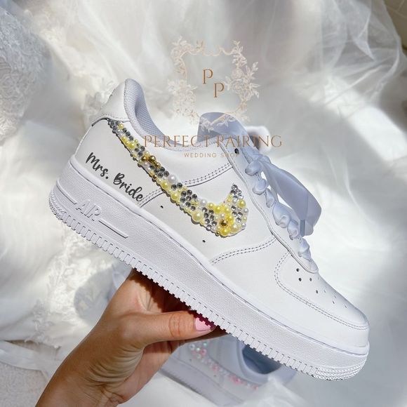 Wedding custom sneakers - air force 1 - Picture 3 of 4